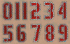 Nebraska Cornhuskers 2015 1.25" tall Chrome Rear Player numbers 